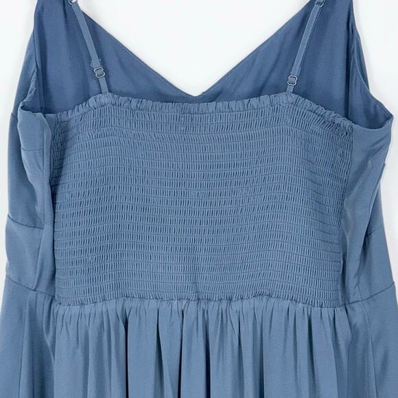 Abercrombie & Fitch Women's Floral Cinch Front Midi Dress XL Blue - Picture 8 of 16